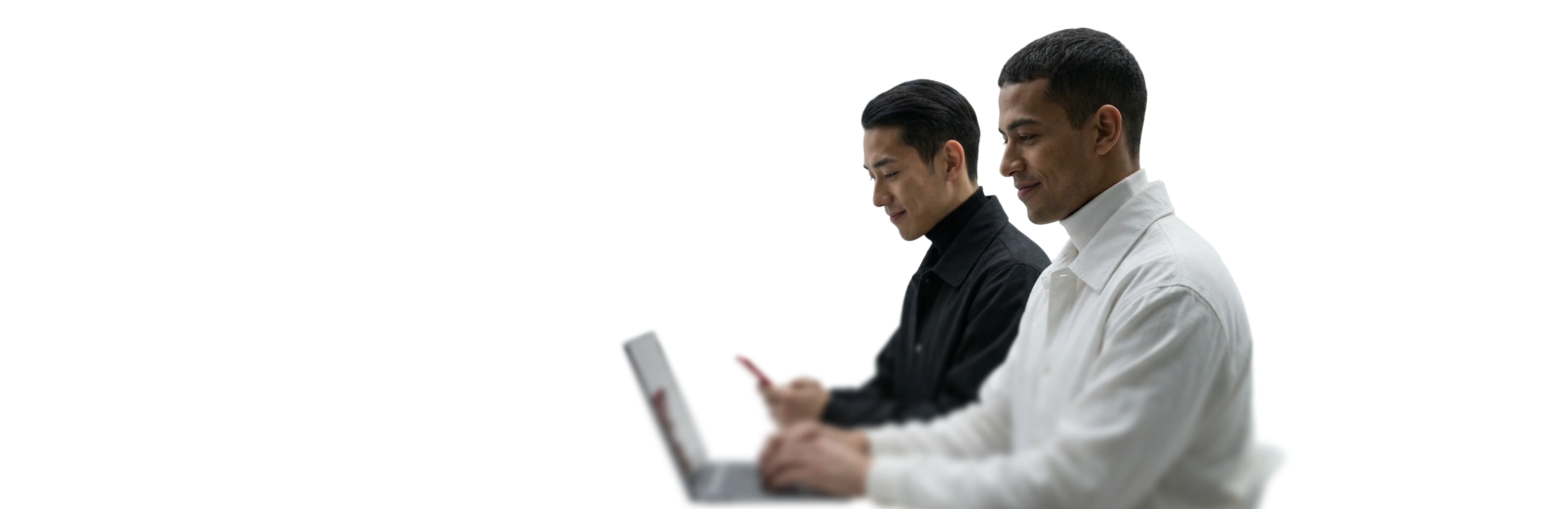 two-people-checking-notebook-and-phone