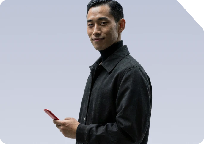 a person holding a phone