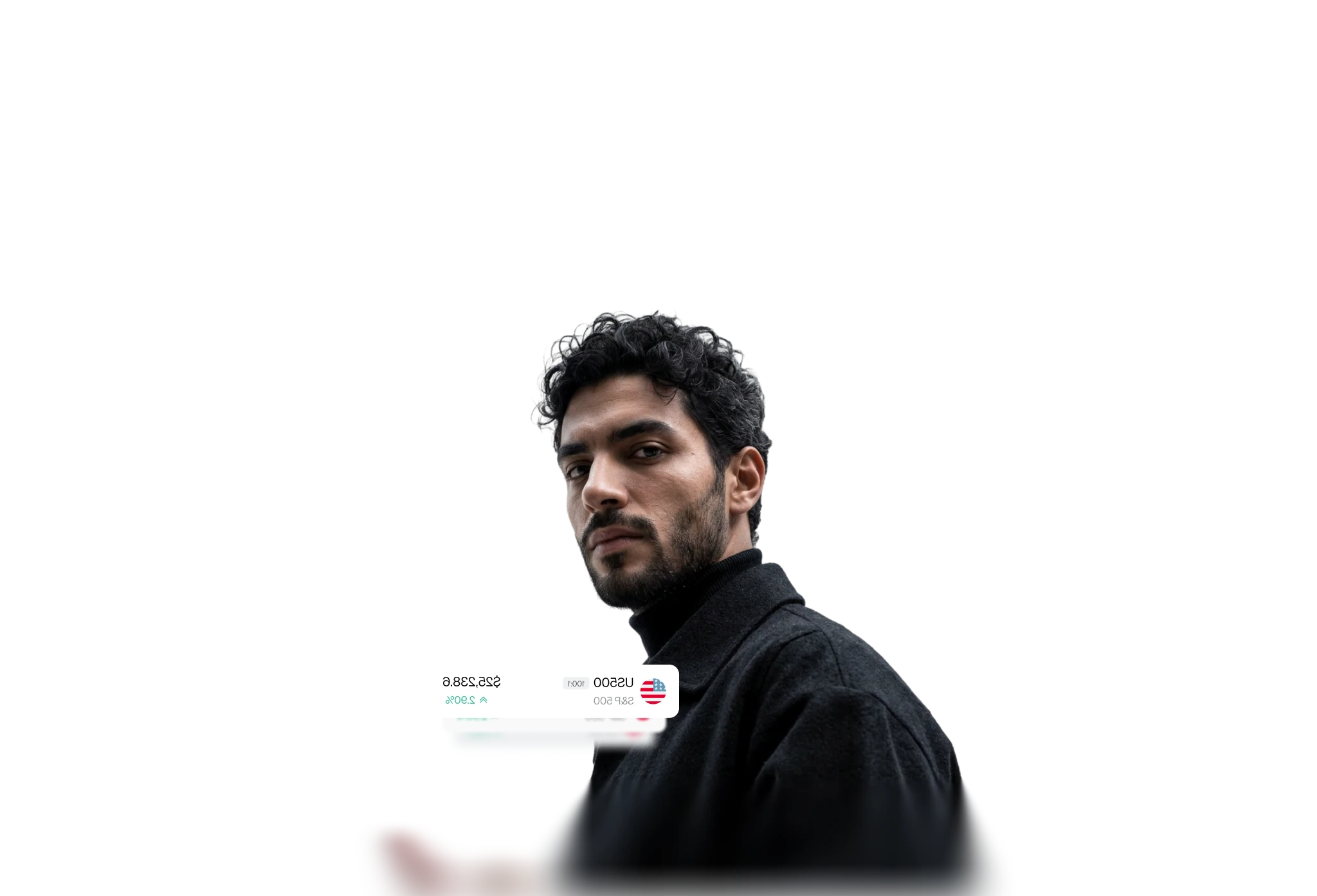 Man checking a live S&P 500 CFD price and gain percentage on his phone