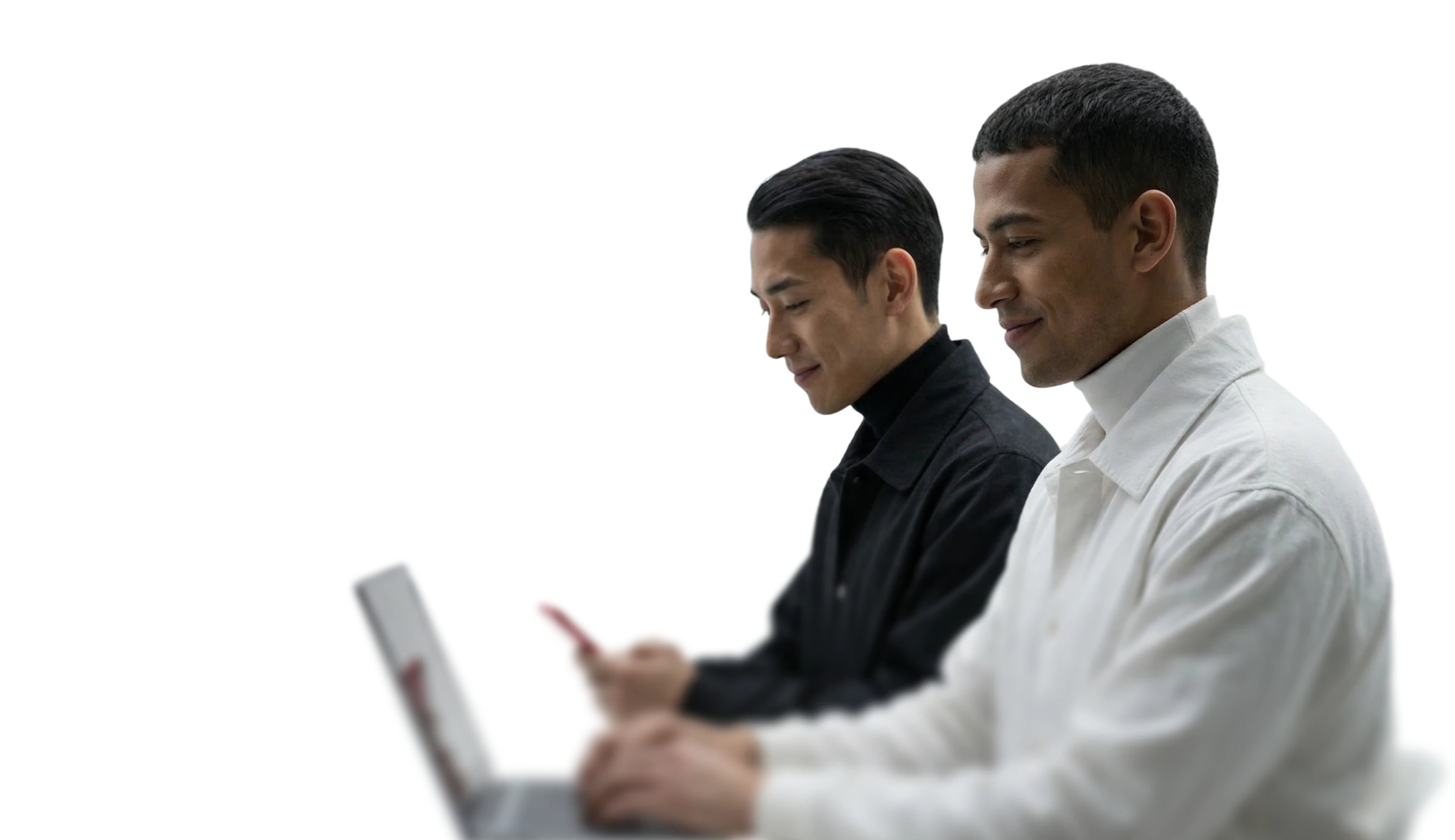 two-people-checking-notebook-and-phone