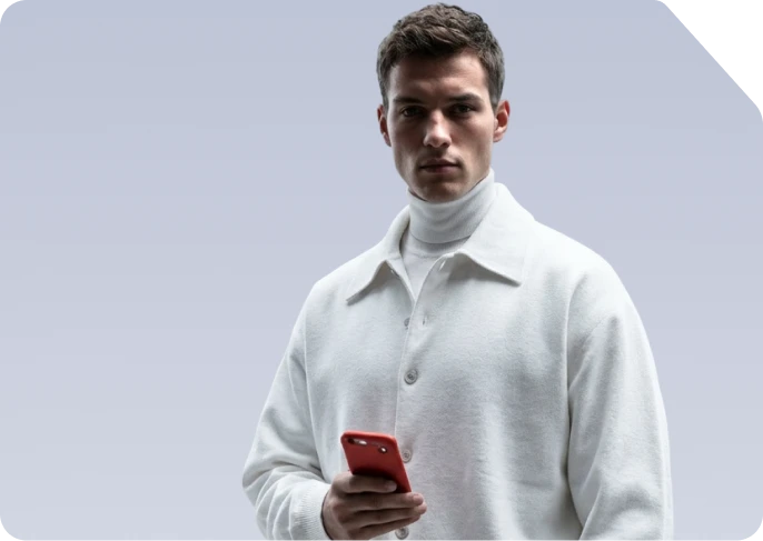 a person holding a phone