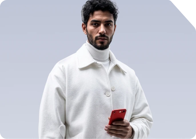 a person holding a phone