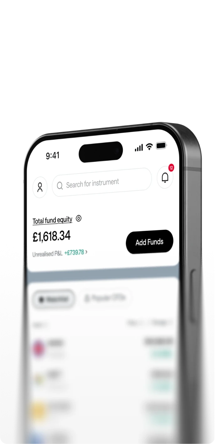 mobile app screen for uk