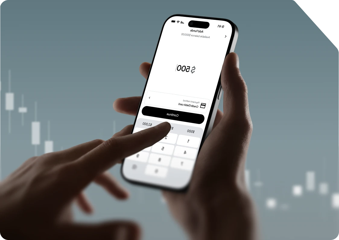 a phone showing a payment method selection screen with Visa card, credit/debit card, crypto and money transfer options