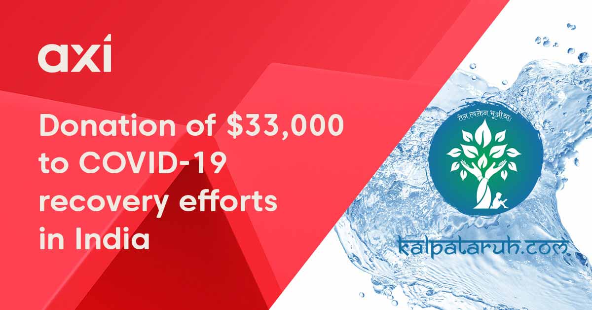 Axi Donates $33,000 to COVID-19 Recovery Efforts in India
