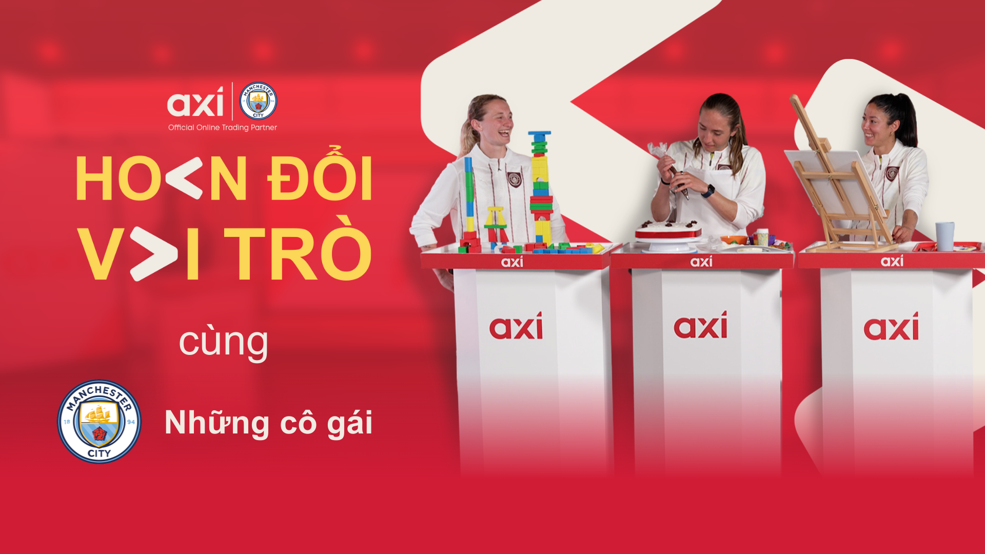 Axi launches ‘Trading Places’ campaign with Manchester City Women stars